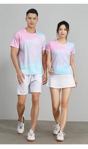 T-shirt de sport pour homme en gros, séchage rapide, respirant, haute performance, à manches courtes, pour le tennis, le badminton, le pickleball, uniforme d'équipe - Product Image 6