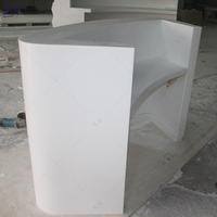 Table de réception personnalisée en pierre de Corians Accueil Petite table de réception d'hôtel blanche et durable