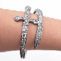 Hip-hop plein diamant argent or justice épée bracelet design de niche haut de gamme nouveau style bracelet
