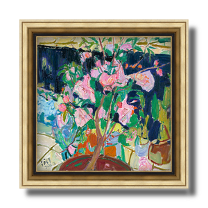 Zhang Liping's Realistic Oil Painting of Gardenias Tranquil Gardenia - Framed in a Retro <b>Frame</b>, Home Decoration Original Clear L - Product Image 6