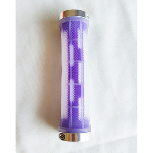 Puños para Manillar de Bicicleta de 22.2mm, de Resina Plástica Transparente Morada, para Bicicleta de Montaña - Product Image 3