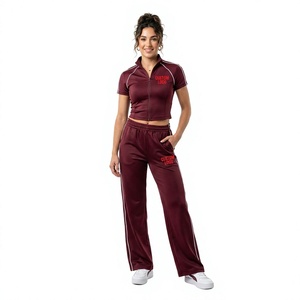 Conjunto Deportivo de Alta Calidad al por Mayor, Personalizado, Estilo Urbano para Mujer, Sudadera Corta, Ropa Deportiva, Top Corto, Traje Deportivo 2026 - Product Image 1