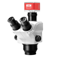 Microscope 3.5X-120X, Microscope Stéréoscopique Zoom Trinoculaire pour l'Industrie, la Recherche Hospitalière