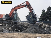 MOTEK Broyeur à mâchoires multifonctionnel pour charbon avec pompe et engrenage pour accessoires d'excavatrice certifié CE pour 10-50 tonnes