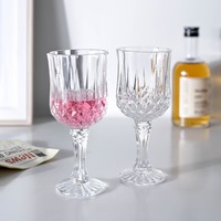 2024 violet champagne vin tasses en plastique vintage gobelets roses en relief coloré eau et jus tasses en verre