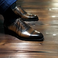 Neues Design Übergrößen Herren Atmungsaktive Echtleder Schnürschuhe Rutschfeste Quadratische Spitze Frühling Herbst Formelle Schuhe