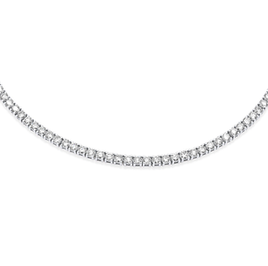 Trendy Unisex 3mm Lab Grown Diamond Tennis Chain 14K Solid Gold Rose Gold Plated IGI Certified 18 Inch Gift - Product Image 3