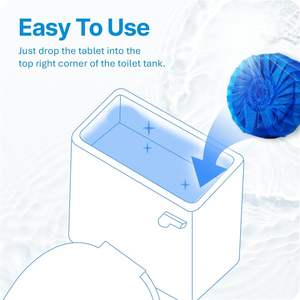 持久的自动阻塞马桶清洁剂蓝色泡沫化粪池-带柠檬香味固体形状的安全 - Product Image 5