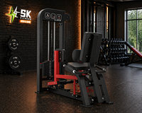 Machine à adducteurs et abducteurs de cuisses SK Commercial Selectorized, double, avec poids de 70 kg, en acier Q235 de 3,0 mm