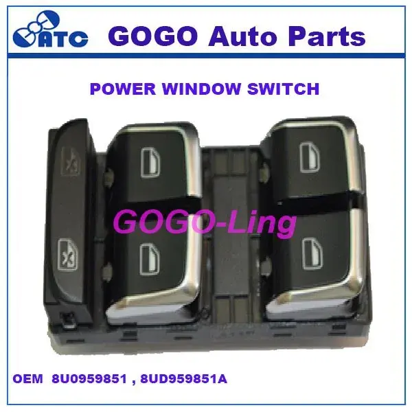 Audi Q3 OEM 8uwindow 9851 8UD959851A için GOGO evrensel güç pencere anahtarı