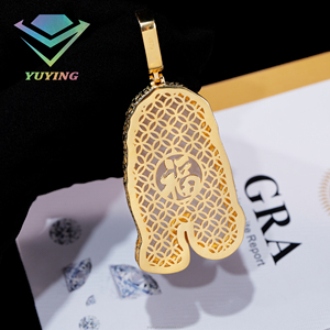 จี้หยกธรรมชาติหลากหลายสไตล์ ประดับเพชรโมอิสซาไนต์ VVS ชุบทอง เงินแท้ 925 ผ่านการทดสอบเพชร แฟชั่น - Product Image 6
