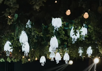 Lustre Magnolia à 10 Têtes, Lampe Décorative Lumineuse, Luminaires Suspendus pour la Décoration de Lieux de Mariage, Lumière Chaude