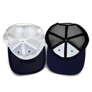 Gorra Trucker Bicolor Lisa al por Mayor, Gorra Trucker con Malla Trasera, Gorras Trucker Snapback con Logotipo Personalizado Bordado para Hombre - Product Image 6