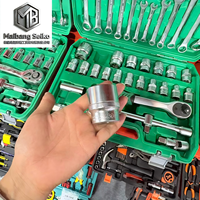 Kit d'outils de réparation automobile et domestique professionnel 115 pièces, jeu de douilles et embouts en acier au chrome-vanadium, mallette rigide, outils à main, OEM ODM, garantie 3 ans