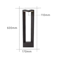 Lampe de jardin LED extérieure 10W en aluminium étanche, lampadaire de jardin, éclairage de chemin pour villa, cour, jardin