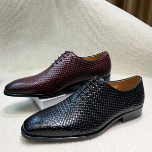 Mocassins en cuir de vachette de haute qualité, à boucle, à enfiler, style moine, chaussures décontractées pour affaires, chaussures polyvalentes, chaussures de mariage - Product Image 3