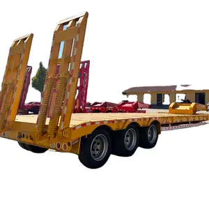 Güzel ve uygun maliyetli 2 akslar 40ft Low Flatbed konteyner yarı römork satılık damperli yarı romörk kamyon