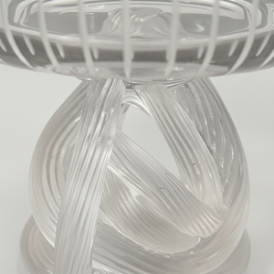 Tazón de Vidrio Transparente Acanalado, Ecológico, No Tóxico, Hecho a Mano y Personalizado, Moderno, para Servir Postres y Frutas, Ideal para Fiestas en Casa - Product Image 5