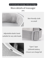 Großhandel Faltbarer Augenmassagegerät Kabellos Bluetooth Wärmekompresse Luftdruck Vibration Augenpflege-Massagegerät zur Linderung von Augenbelastung