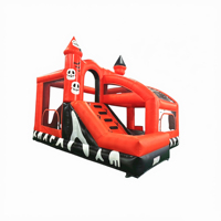 Castillo Inflable Comercial de PVC de 0.55mm de Grosor, Casa de Brinco Inflable para Niños, para Negocios de Alquiler y Parques de Diversiones