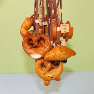2025 DIY Handmade Pretzel Bread Charm Pendant Car Ornament <b>Backpack</b> Hanging Accessories Women Bag Handbag Keychain Decoration - Product Image 3