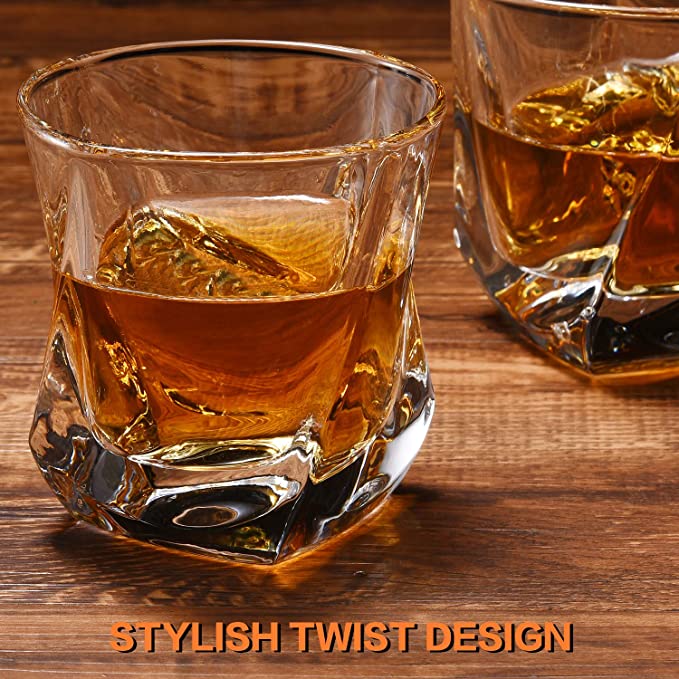 Whiskey Glasses Non-Leaded Crystal Glasses, Wine Accessories for Whisky Cocktails