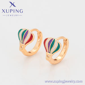 ต่างหูห่วงสีทอง 18K ดีไซน์สร้างสรรค์จาก xuping Jewelry รุ่นแฟชั่นพิเศษ ลวดลายบอลลูนลมร้อนแบบตุรกี - Product Image 6