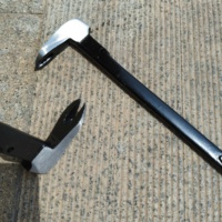 Ensemble de barres de levier de surface noire à bout pointu forgé de 11 "12"