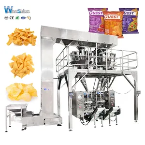 WEESHINE High Yield Fully Automatic Potato Chip Nitrogen Puffed Snack Packaging Machine Twin Packing Machine