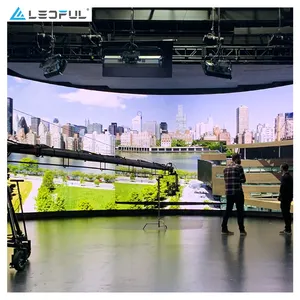 P2.6 P3.91 P4.81 XR VR TV Studio Realidad virtual Pantalla LED curva Domo 3840Hz 7680Hz Pared de video LED para producción virtual