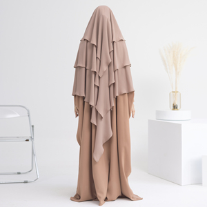 Vêtements islamiques personnalisés, robe thobe pour femme du Moyen-Orient, hijab, robe de prière à manches chauve-souris, abaya musulmane pour femmes, abaya noire en gros - Product Image 4