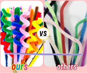 100 pièces de tiges de chenille de 6 mm, nettoyeurs de fil de fer pour fleurs, nettoyeurs de tuyaux pour pivoines, pour artisanat - Product Image 3