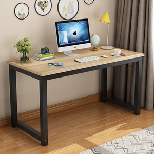 Computer Desk Simple Design Wood Top White <b>Frame</b> Study Office Workstation Home Use - Product Image 3