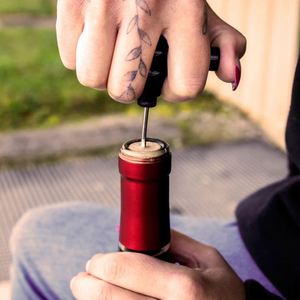 Custom Logo Compact Portable <b>Plastic</b> <b>Pocket</b> Corkscrew Manual Wine Opener for Tradeshow Giveaways - Product Image 3