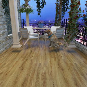 Meilleur prix imprimé sur mesure Luxe 6 "x 38" Motifs tissés en relief en bois 102% Vierge Hôtel Noyau rigide SPC Revêtement de sol en plastique - Product Image 3