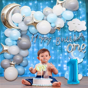 1st Birthday Boy Decorazione <span class=keywords><strong>Set</strong></span> 80Pcs Del Bambino Festa Di <span class=keywords><strong>Compleanno</strong></span> Palloncino Kit Globos Decorazione Del Partito Del Bambino Ragazzo Palloncino - Product Image 2