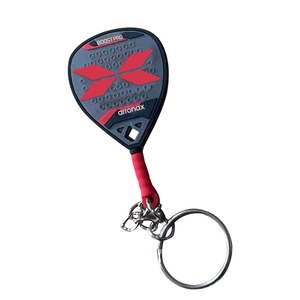 Porte-clés personnalisé <span class=keywords><strong>Arronax</strong></span> 3D en PVC souple, accessoire de raquette de padel avec anneau porte-clés intégré - Product Image 2