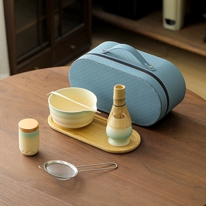 Kit de Cérémonie du Thé <span class=keywords><strong>Matcha</strong></span> de Voyage Premium 7 Pièces en Bambou Moderne avec Fouet Chasen et Logo Personnalisé - Product Image 3