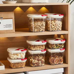 Food Grade Airtight Storage Jar Rectangle 3800ml 2400ml 1100ml For <b>Rice</b> And Cereal Moisture Proof <b>Container</b> - Product Image 2