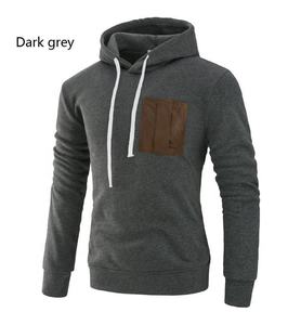 Nueva Sudadera con Capucha Delgada, Impermeable, Ecológica, a la Moda, Lisa, Decorada, de Poliéster/Algodón para Hombre, al por Mayor - Product Image 5