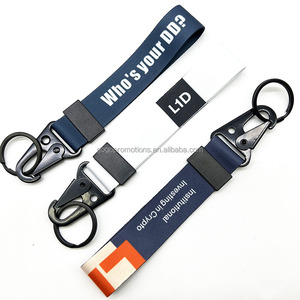 Factory Wholesale Custom Logo Short Lanyard Keychain Full Color Printed Wrist Strap Keychain Lanyard