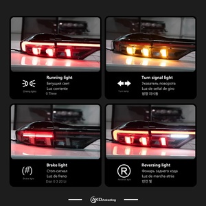 Luz Trasera LED <span class=keywords><strong>AKD</strong></span> con Temperatura de Color de 6000k, DRL, Señal Dinámica, Freno, Reversa, Accesorios para Automóviles, Nueva para Ford Fusion 2013-2019 Mondeo - Product Image 3