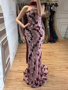 Vestido <span class=keywords><strong>de</strong></span> Noche Sirena sin Tirantes Serene Hill LA73607 con Bufanda 2026, Elegante Vestido <span class=keywords><strong>de</strong></span> <span class=keywords><strong>Fiesta</strong></span> <span class=keywords><strong>de</strong></span> Alta Gama para Mujer - Product Image 4