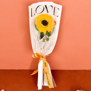 Bouquet de roses rouges individuelles, fleurs de savon en gros, fleurs de tournesol, activité de la société - Product Image 4