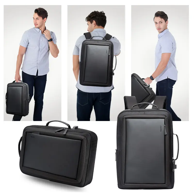 Wholesale BOPAI men multifunction expandable usb charging business waterproof anti theft travel bag pack 15.6 laptop backpack