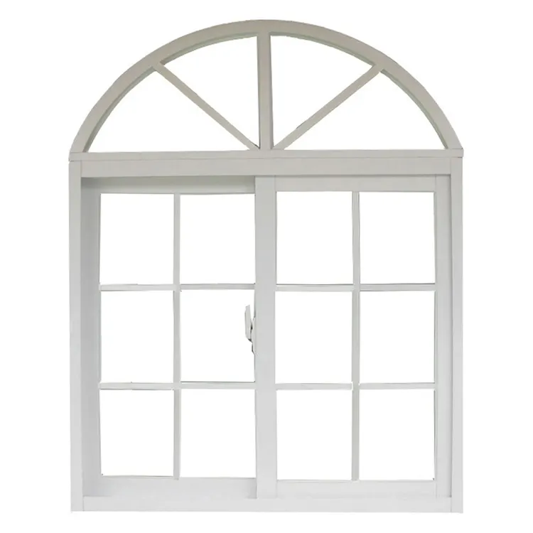 Пользовательские европейские стандартные современные арочные окна upvc французский стиль наружный ПВХ каркас Тройное стекло арочные окна