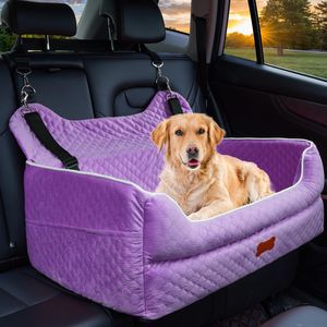 Black Dog Car Seat Booster <b>Memory</b> <b>Foam</b> Travel Bed Thick <b>Cushion</b> Detachable Washable Storage Pockets Cotton Summer Cooling Animal - Product Image 5