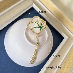 Broche <span class=keywords><strong>papillon</strong></span> de style rétro français super belle, corsage élégant en alliage de zinc plaqué argent, mignon, assorti à tout, décoratif pour femmes - Product Image 5