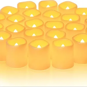 Homemory 24Pack Flickering Flameless Votive Candles Battery Operated LED Tealight For Wedding Christmas Decorations Outdoor