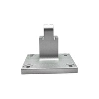 Support de crochet carré en aluminium moulé sur mesure, usiné CNC, avec 4 trous de fixation pour l'automatisation et l'assemblage mécanique